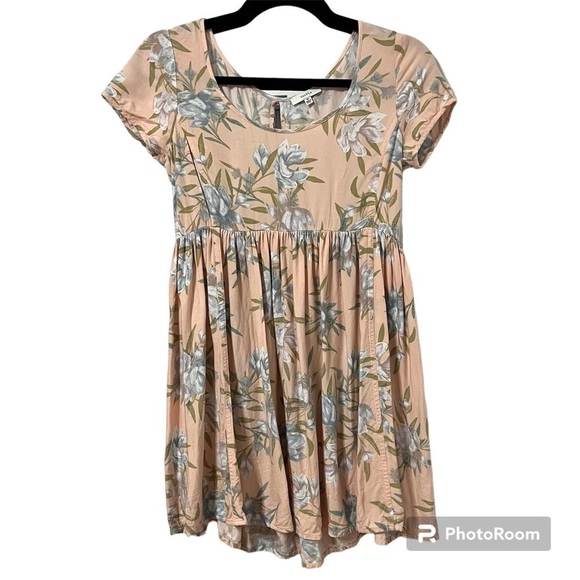 ARITZIA Talula Bayberry Blush Pink Floral Babydoll Mini Summer Dress Size XS - Picture 2 of 9